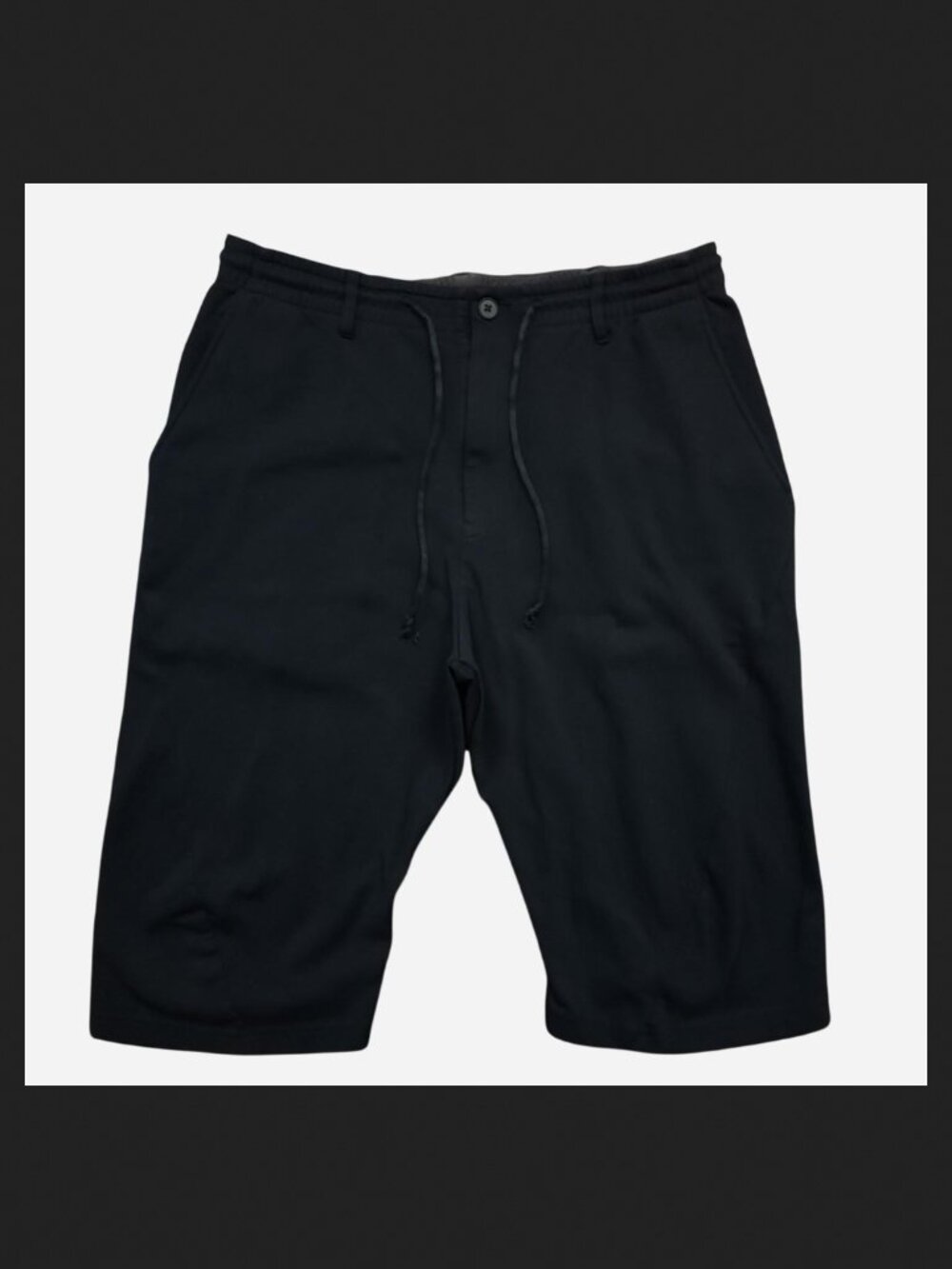 Y-3 adidas | yohji yamamoto black capri / cropped pants w/ articulated seams
